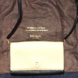 Kate Spade Cream and Black Clutch Crossbody